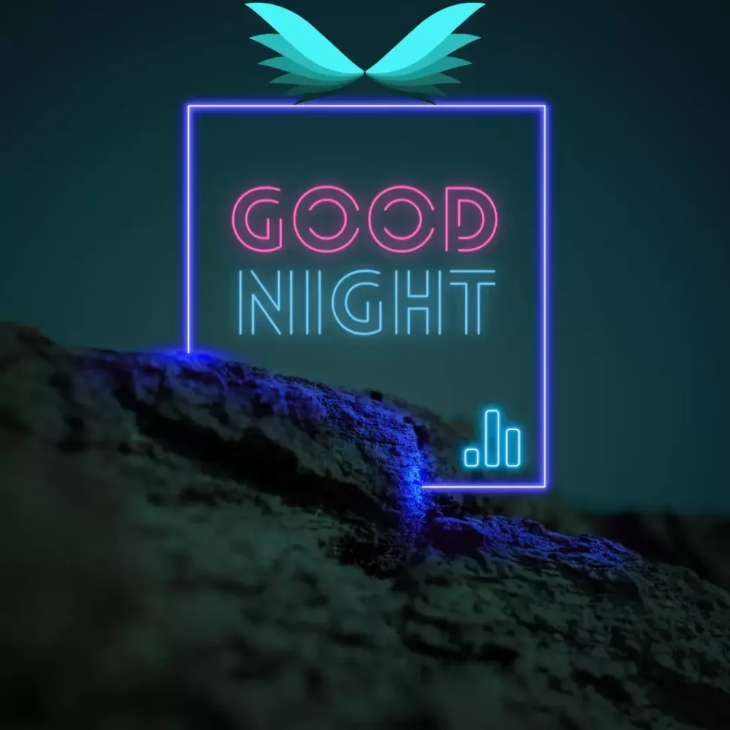 Good night images gradient text and beautiful colours 